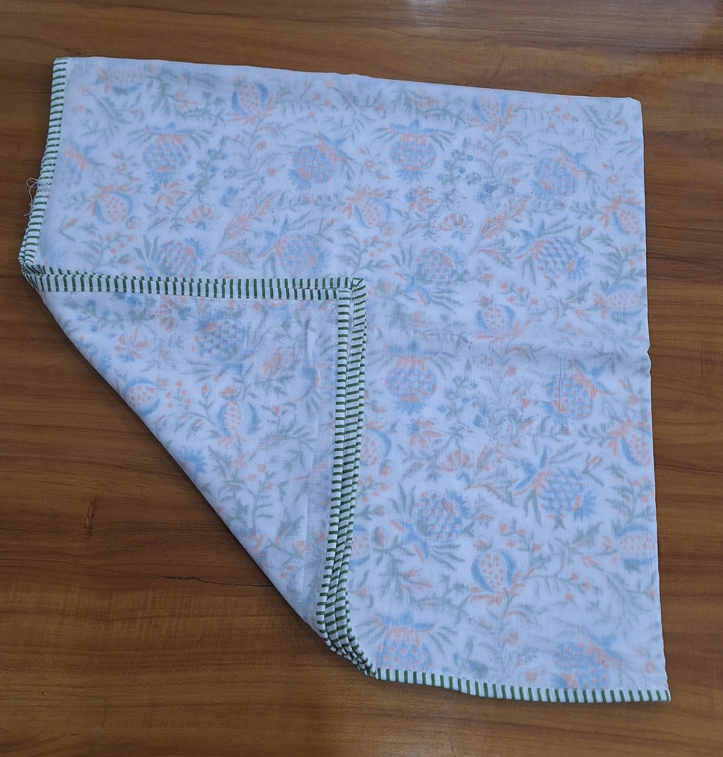 Pastel Meadow Hand Block Printed Baby Dohar 40x40 Inches