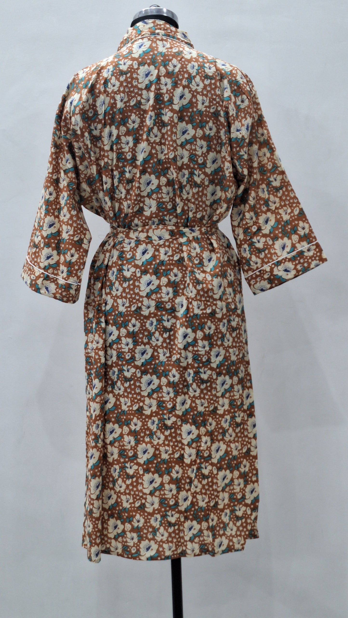 beautiful jaipuri block printed cotton bathrobe