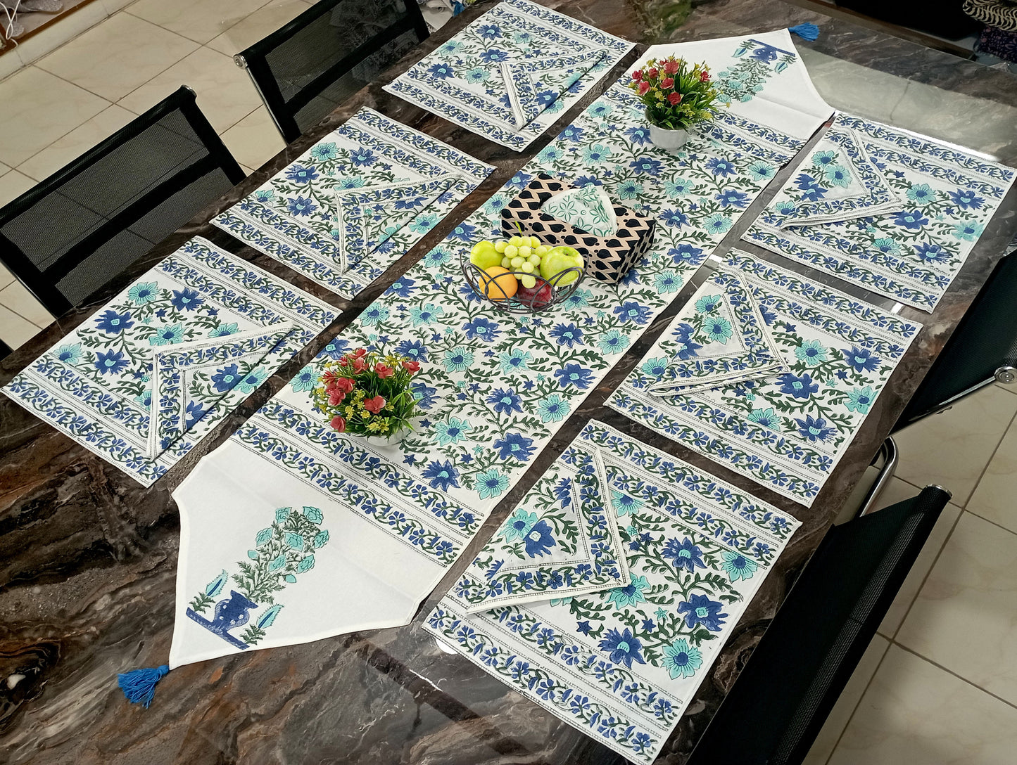 Blue-Guldasta-Hand-Block-Printed-Table-Mat-Set