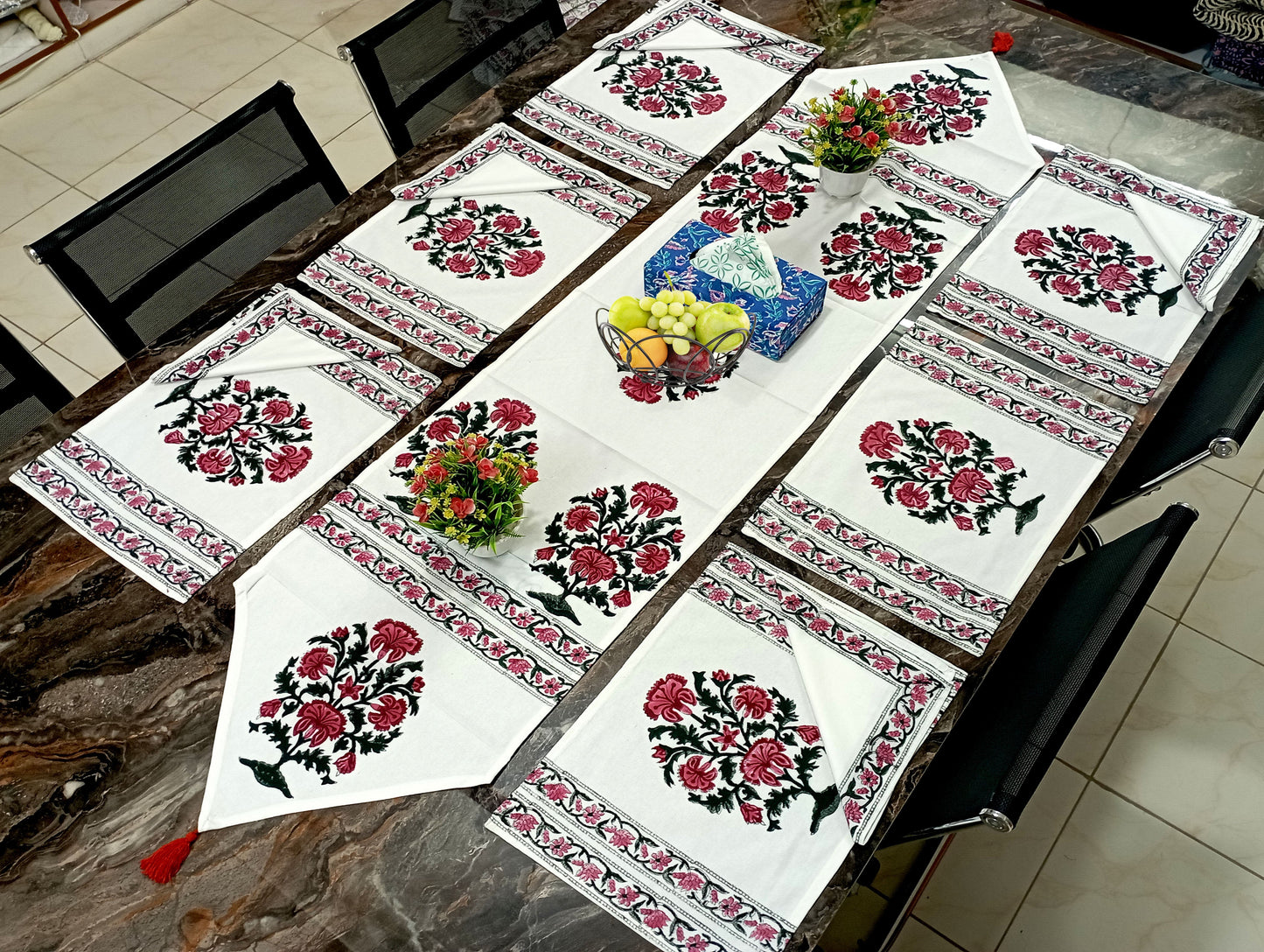 Chora-Tree-Printed-Cotton-Dining-Table-Mat-Set
