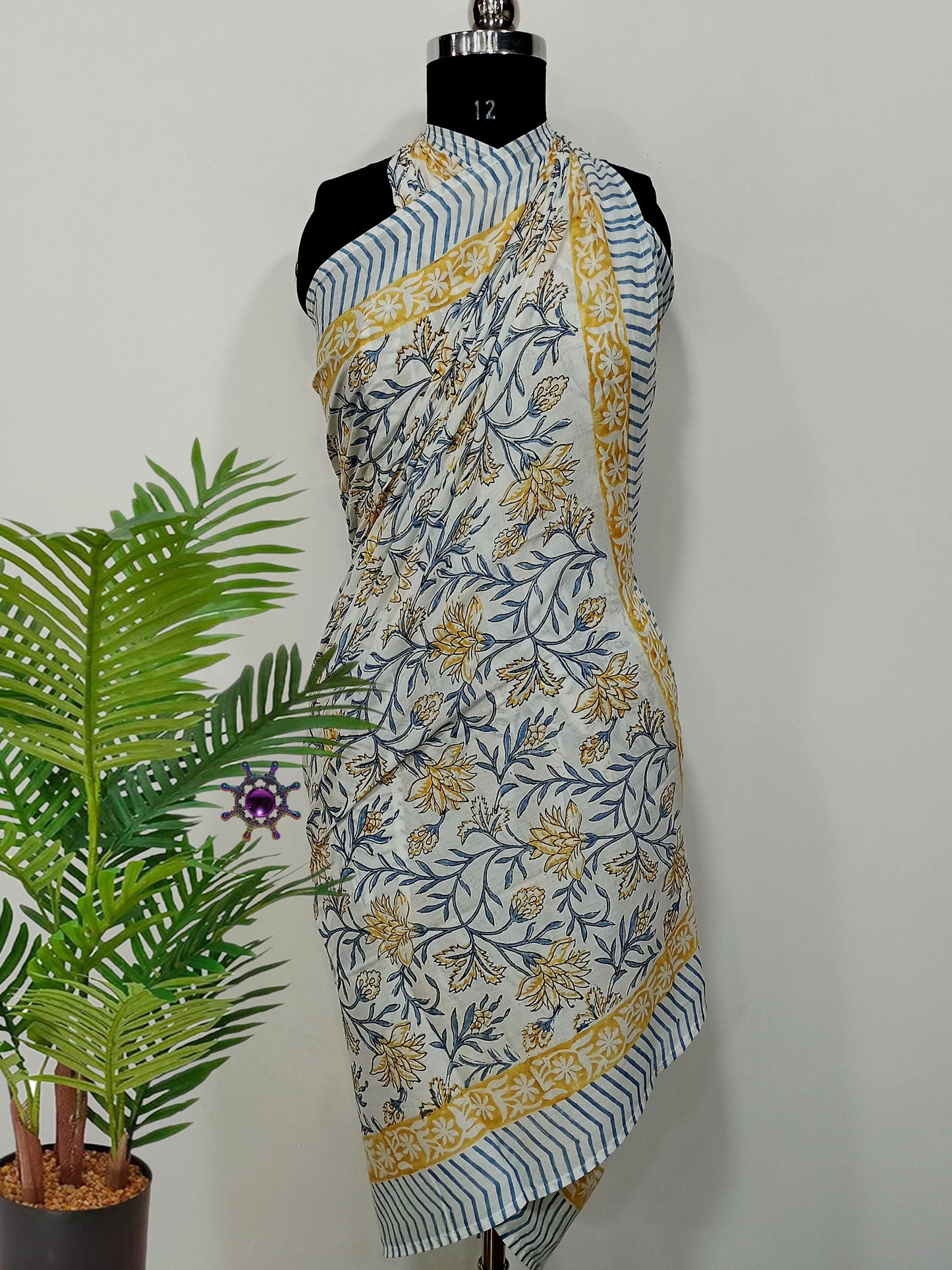 Multicolour-Jhaadi-Hand-Block-Printed-Cotton-Sarong