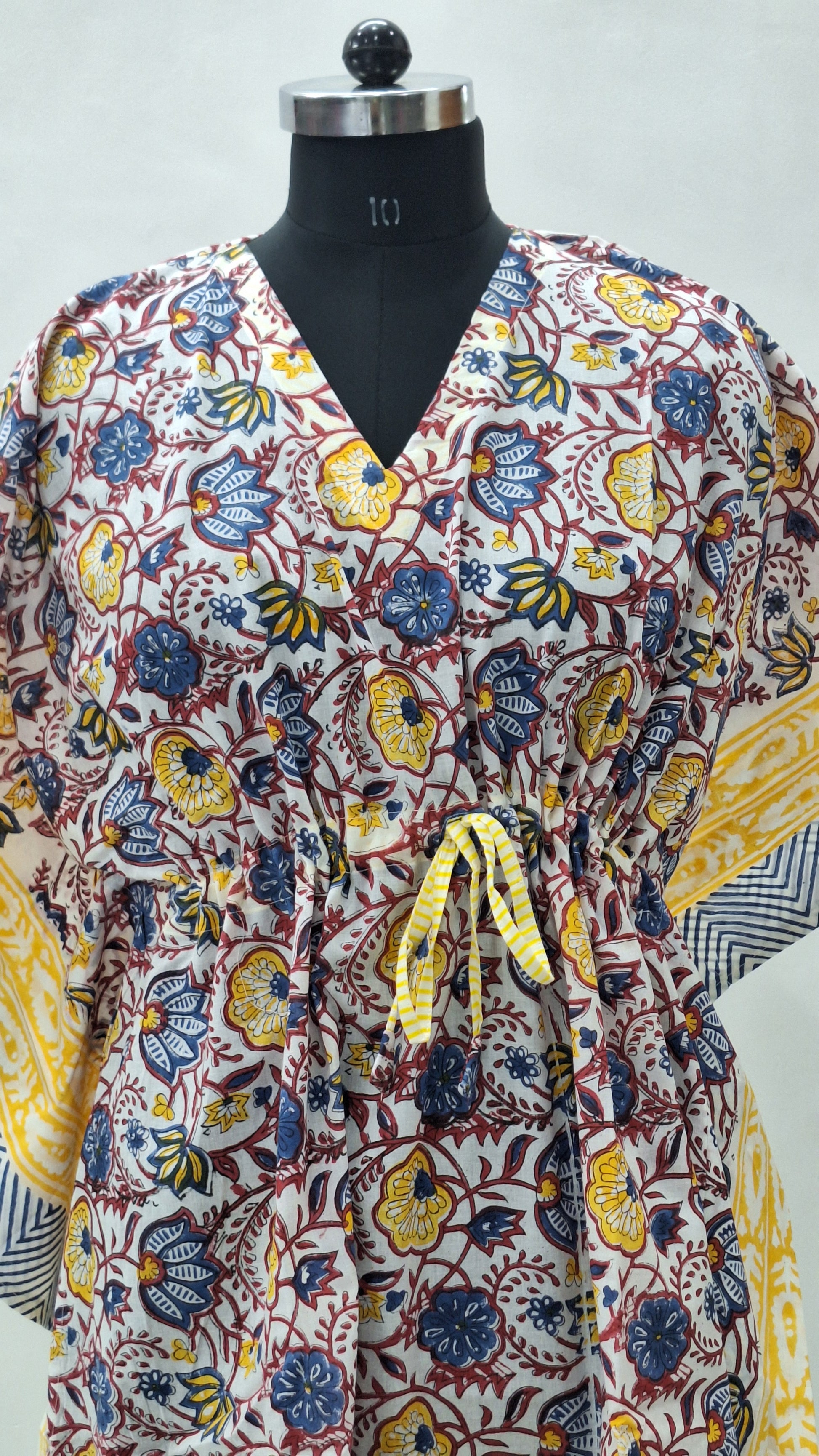 Hand Block Print Cotton Kaftan In Jaipur