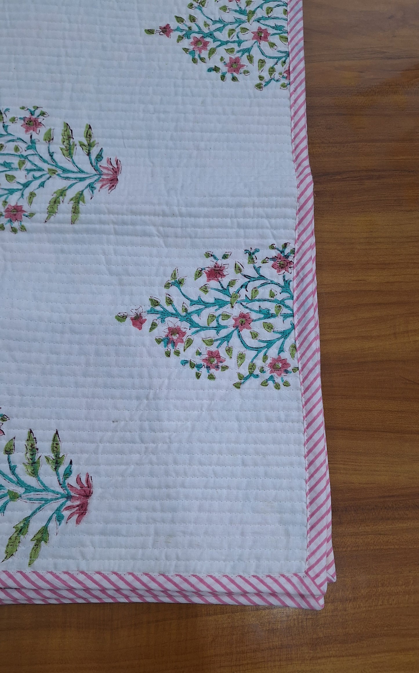 Spring Blossom Floral Baby Quilt
