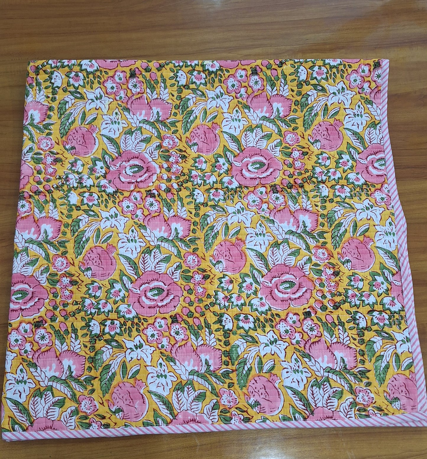 Spring Blossom Floral Baby Quilt