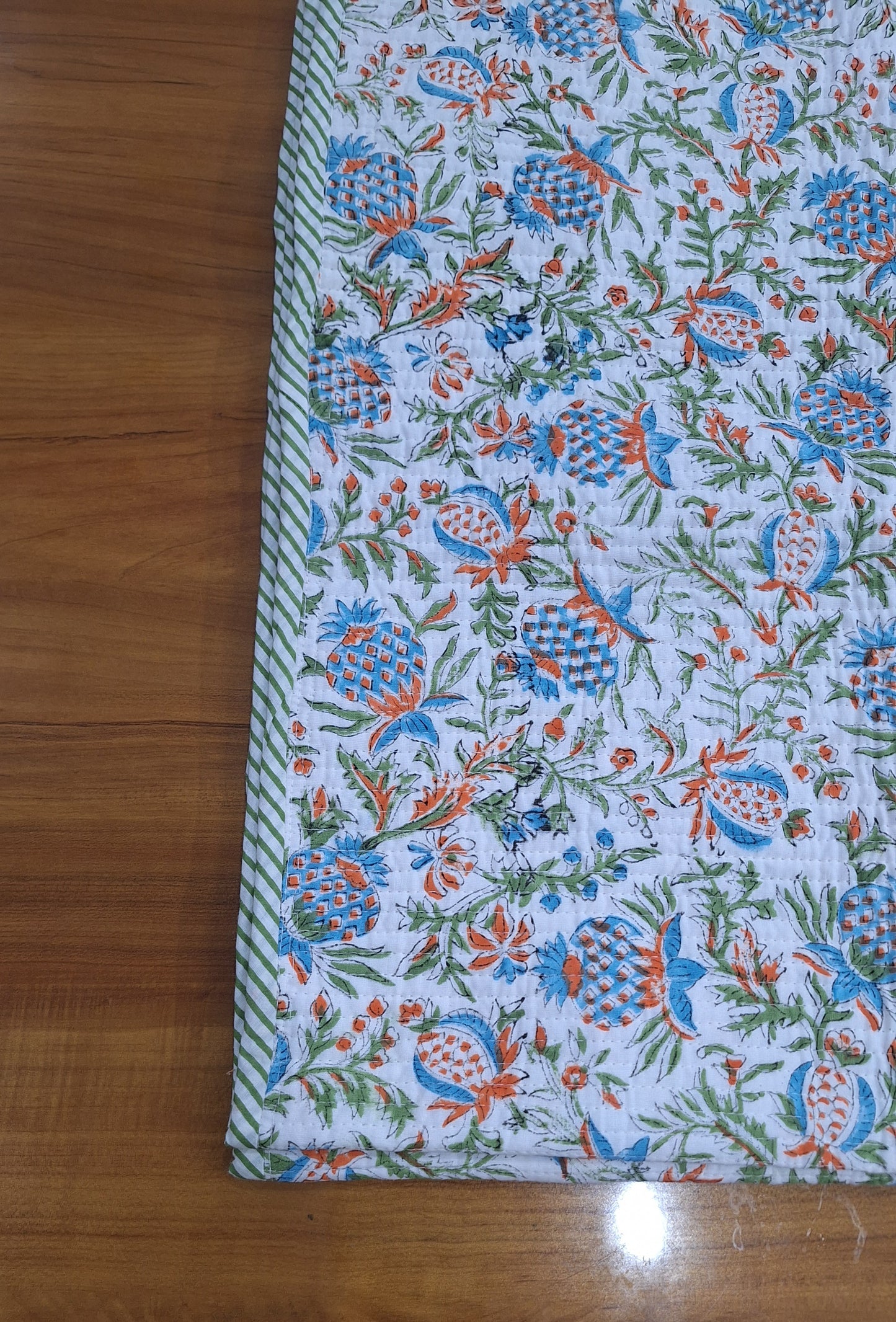 Nature Bloom Floral Bird Print Baby Quilt
