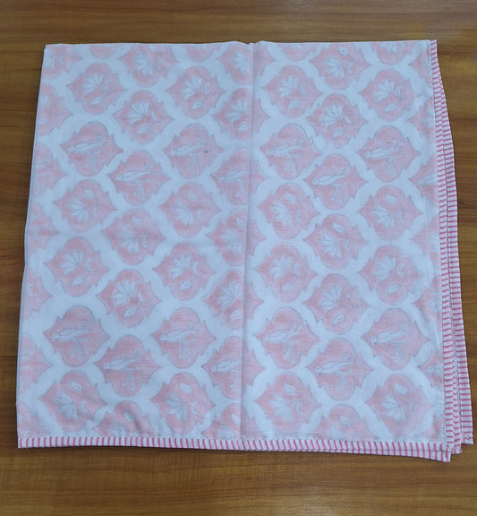 Blush Bloom Hand Block Printed Baby Dohar