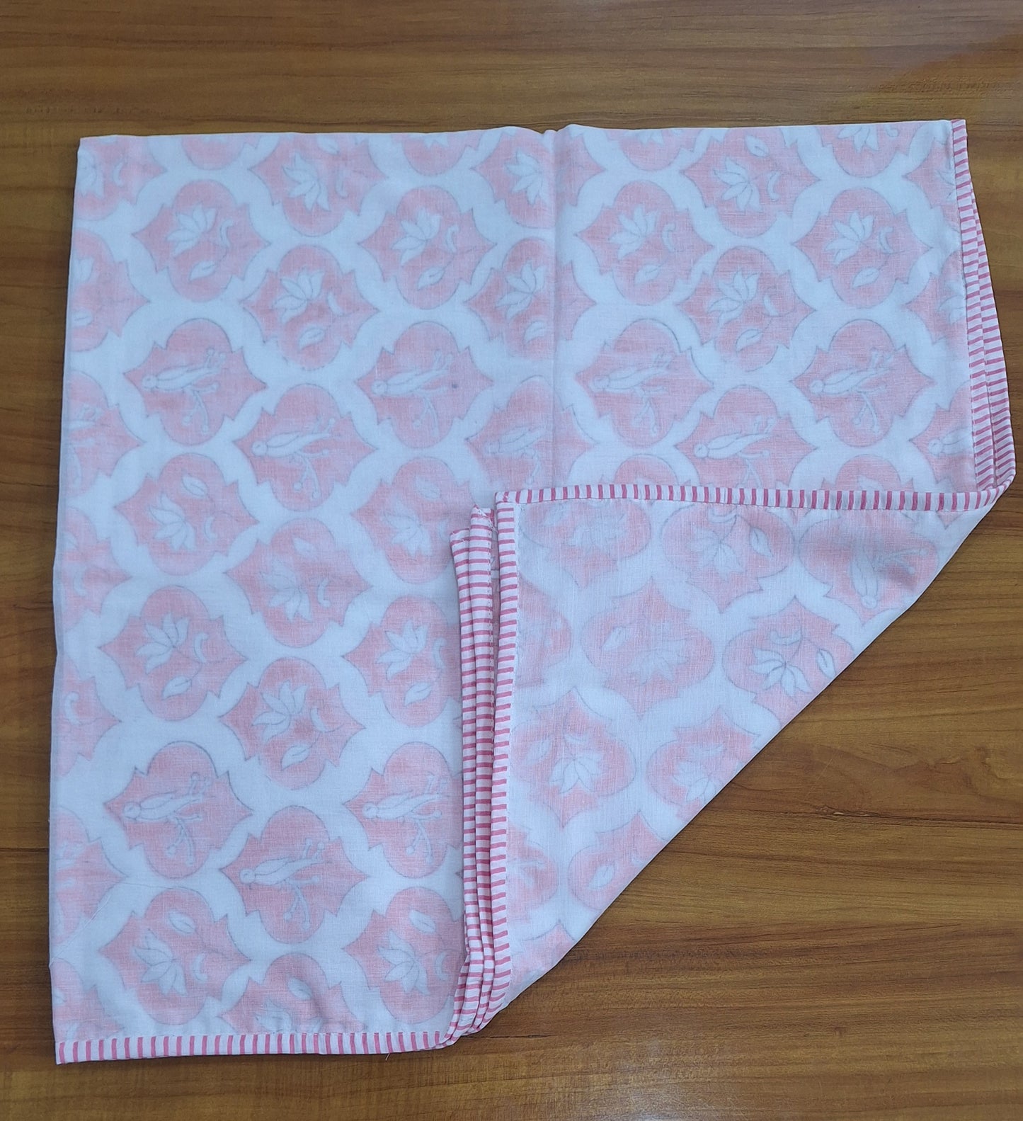 Blush Bloom Hand Block Printed Baby Dohar
