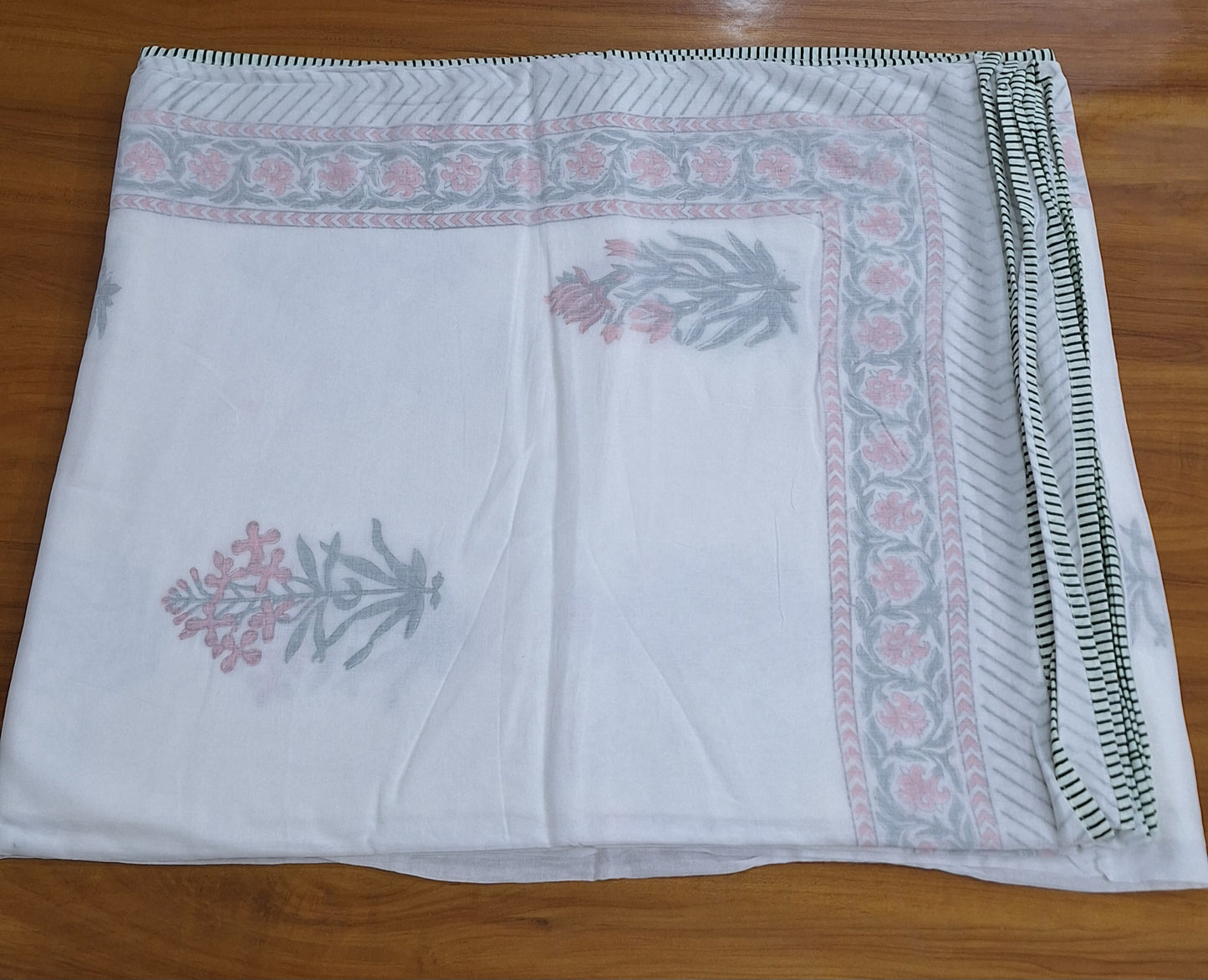 Indian Floral Happy Flower Printed Cotton Dohar