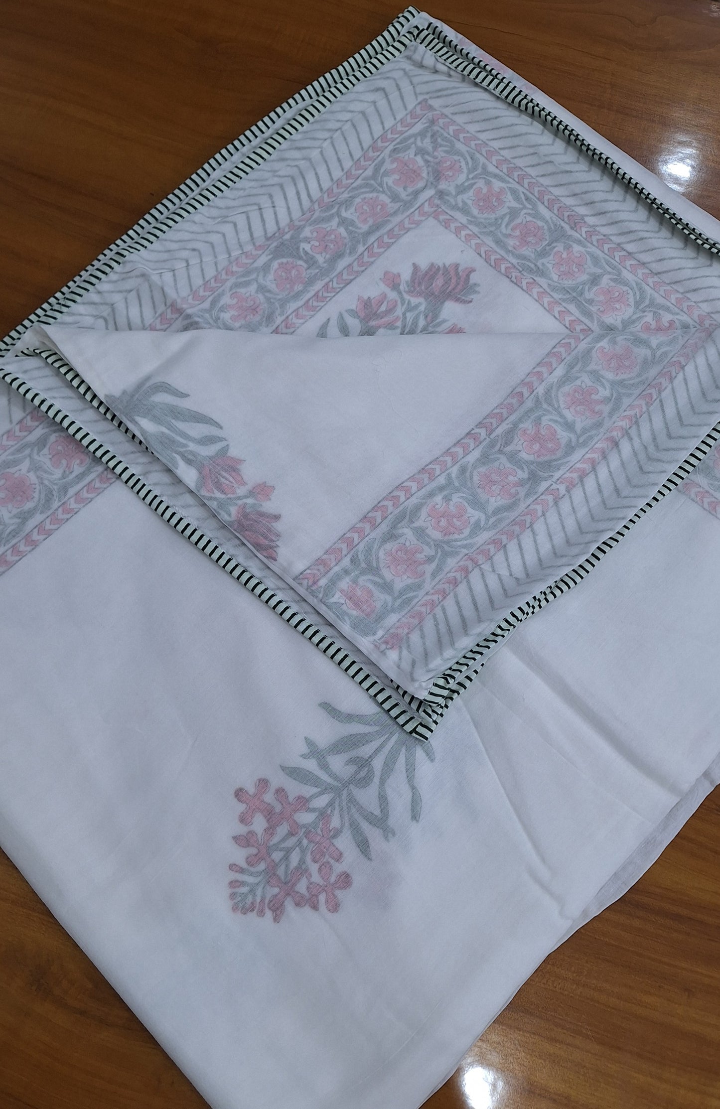 Indian Floral Happy Flower Printed Cotton Dohar