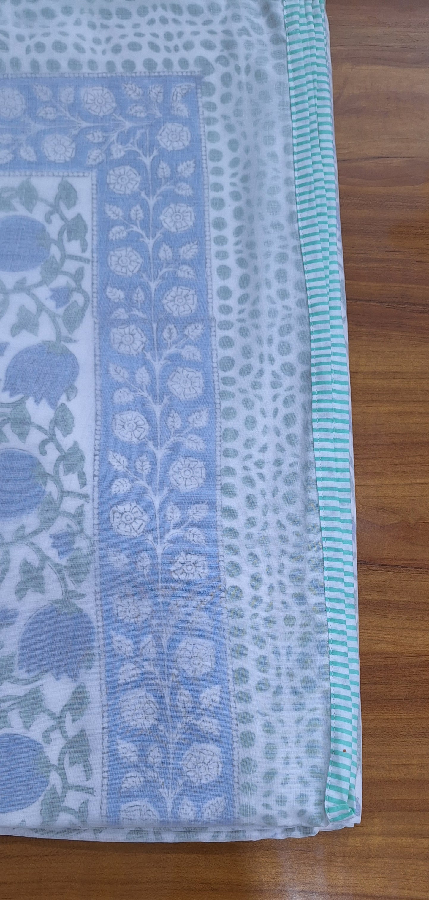 Beautiful Blue Bell Jaal Print Cotton Dohar