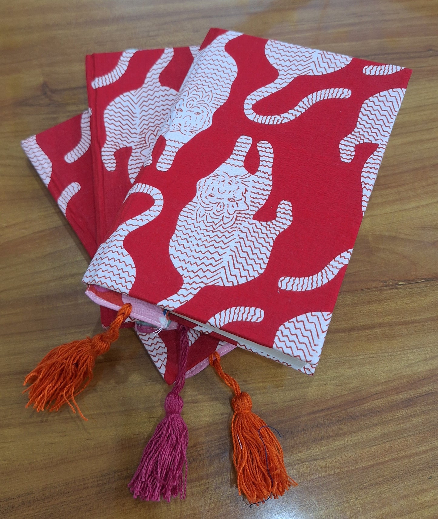 Running Tiger Print Covered Handmade Journal Diary
