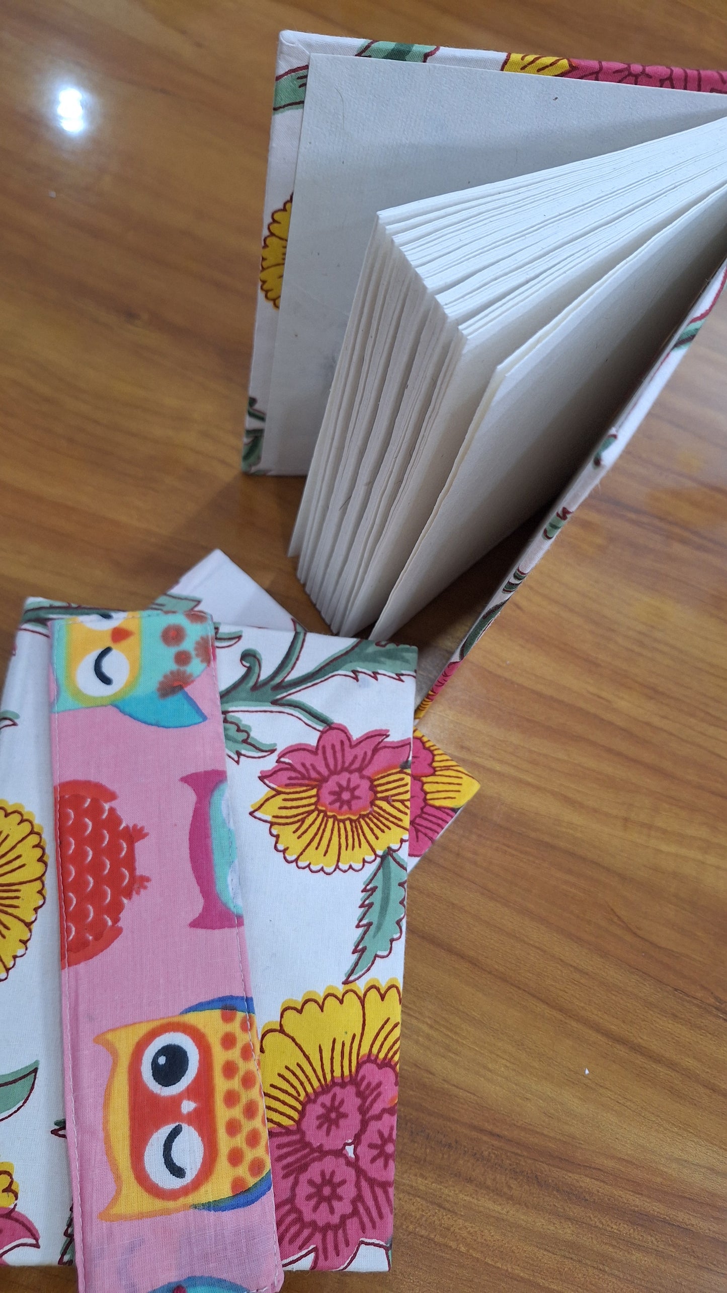 Handmade Diary With Hand Block Printed Fabric Cover