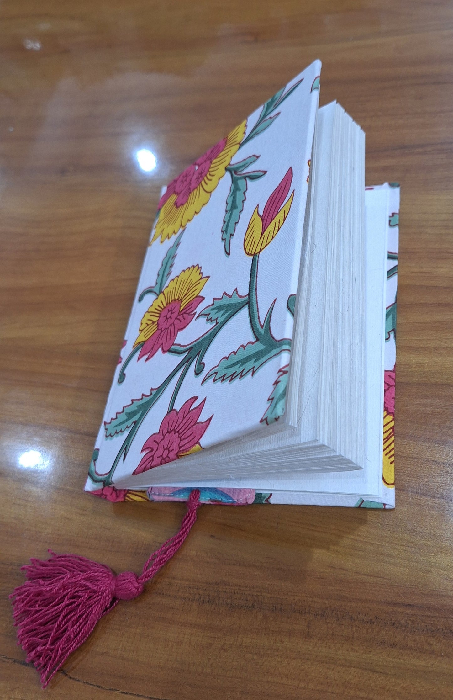 Handmade Diary With Hand Block Printed Fabric Cover