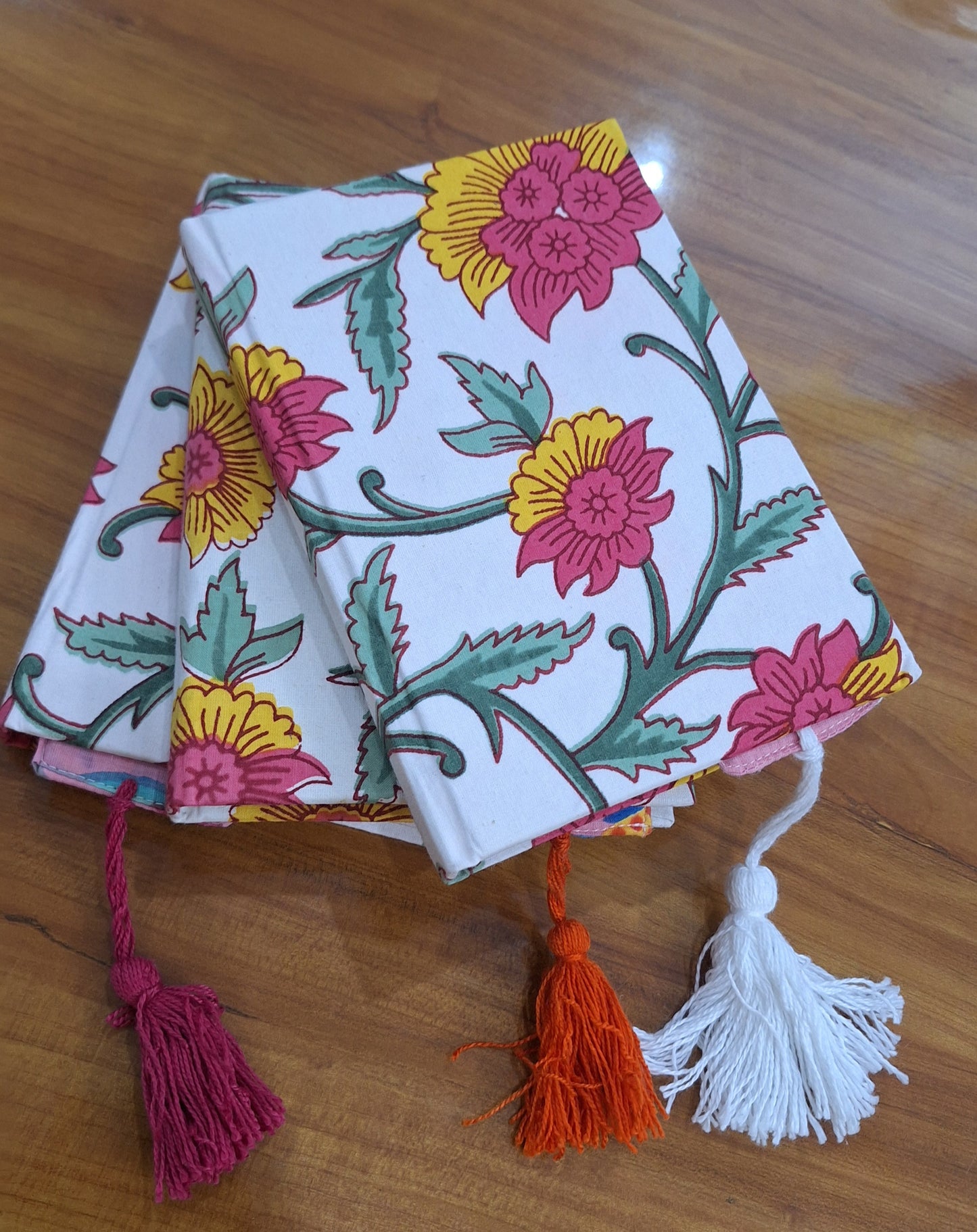 Handmade Diary With Hand Block Printed Fabric Cover