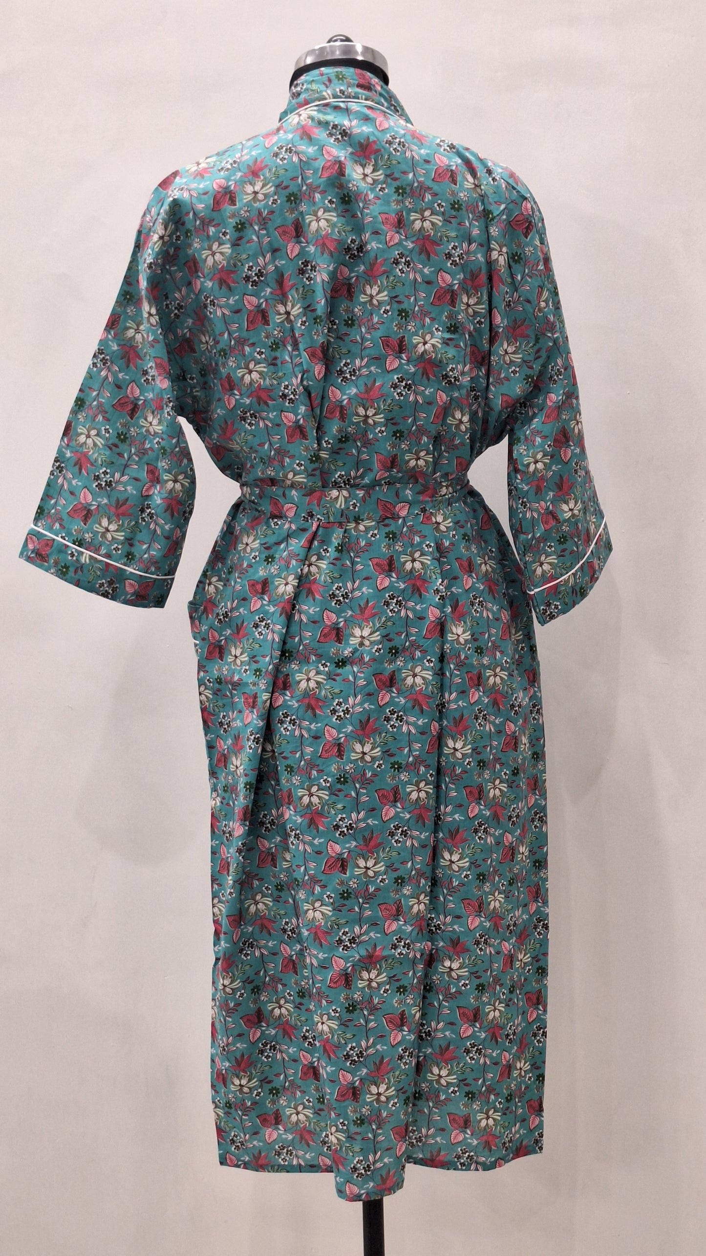 Beautifull Floral printed Cotton bathrobe