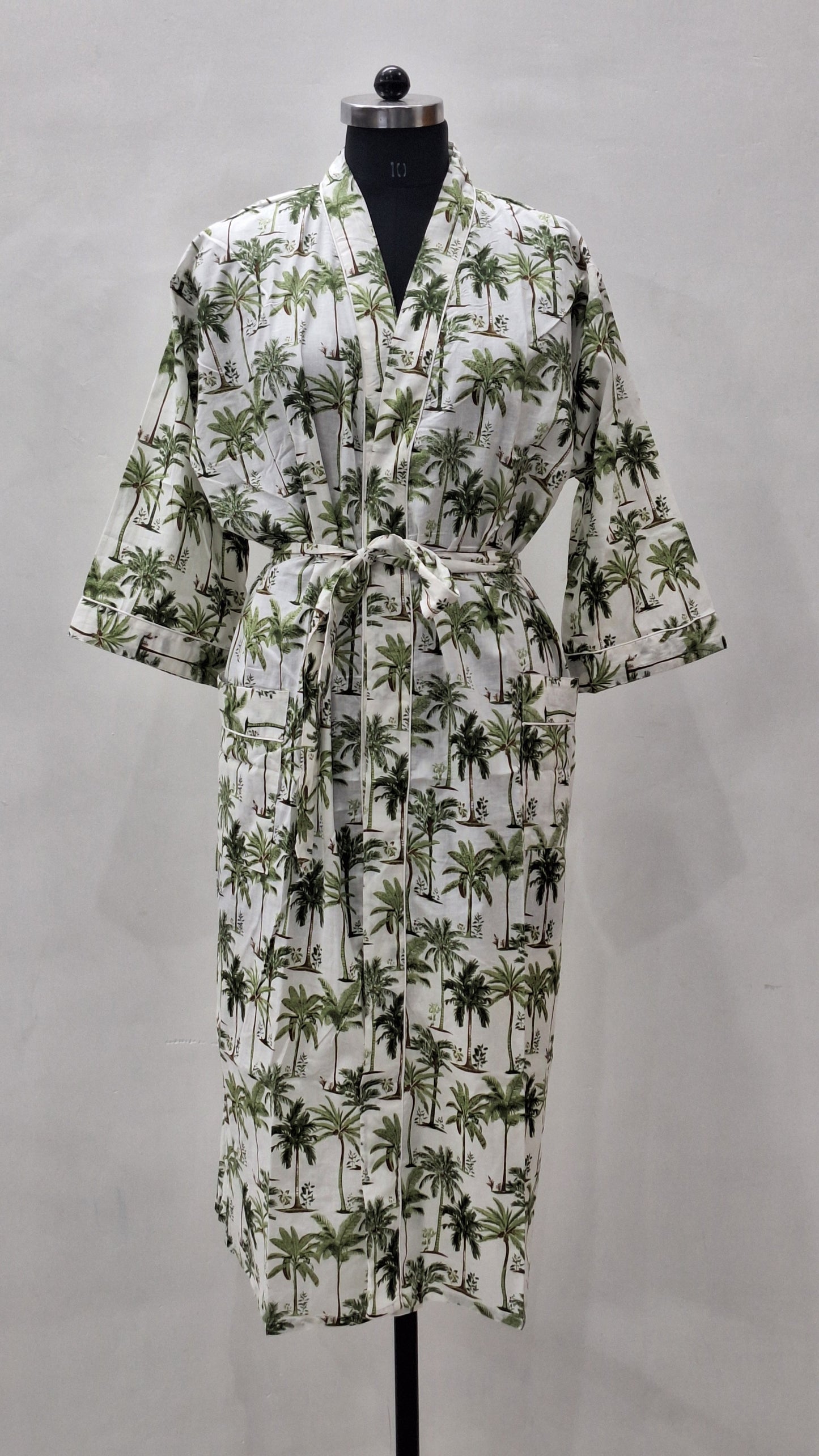Block Printed Cotton Pealam Bathrobe