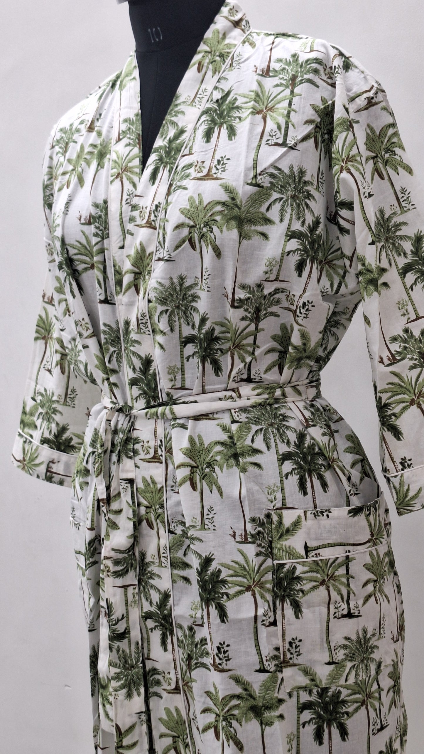 Block Printed Cotton Pealam Bathrobe