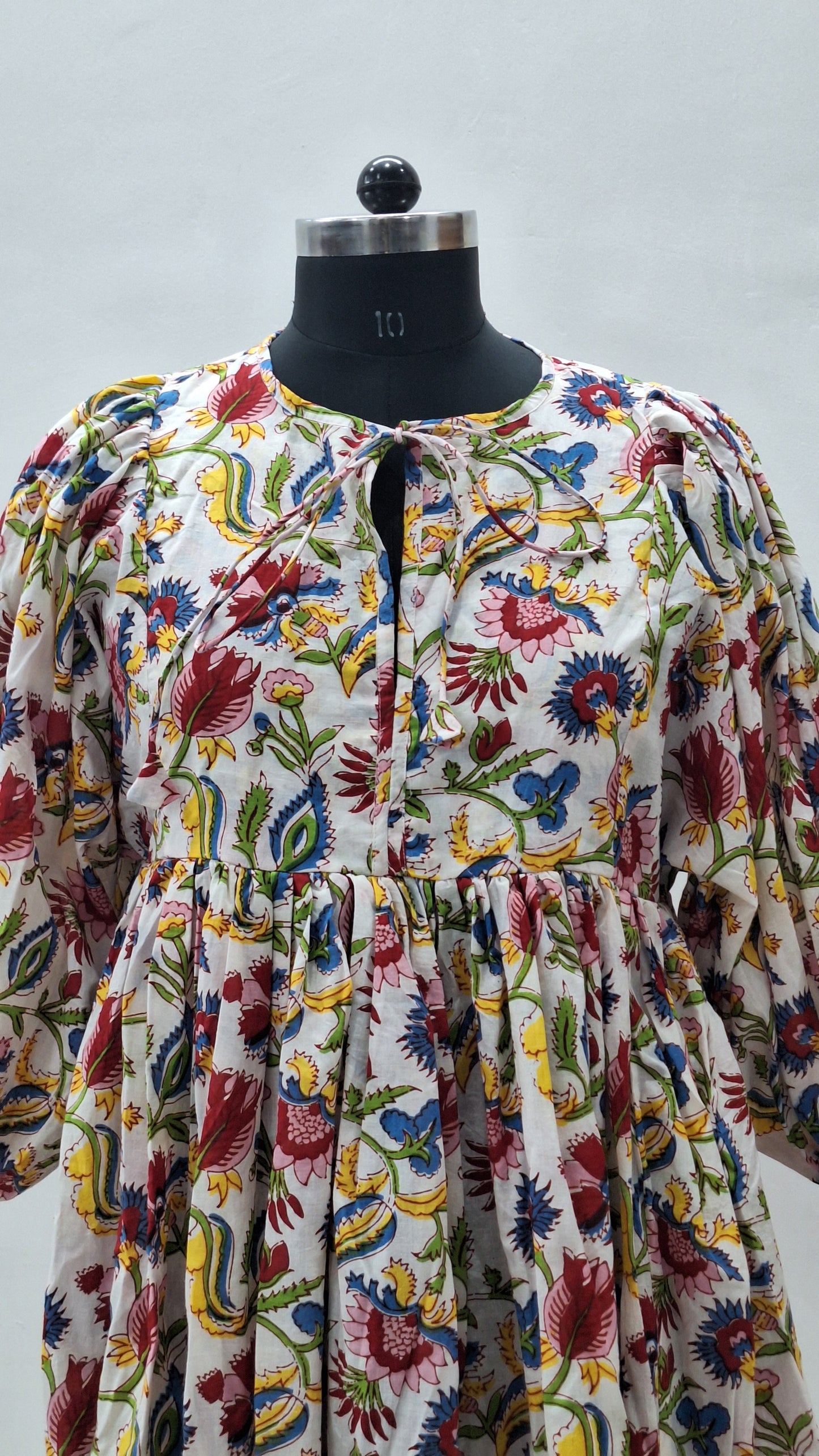 Beautiful Printed Pure Cotton Midi Dress-Soft & Stylish Lady Wear