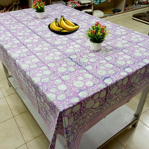 Awesome-Purple-Kitty-Hand-Block-Printed-Cotton-Table-Cover