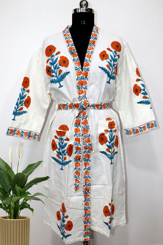 Beautiful-Marigold-Buta-Hand-Block-Printed-Waffle-Bathrobe