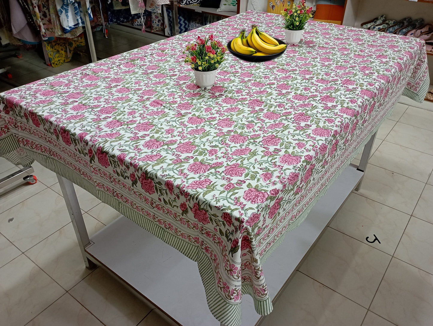 Beautiful-Red-Floral-Hand-Block-Printed-Cotton-Tablecover