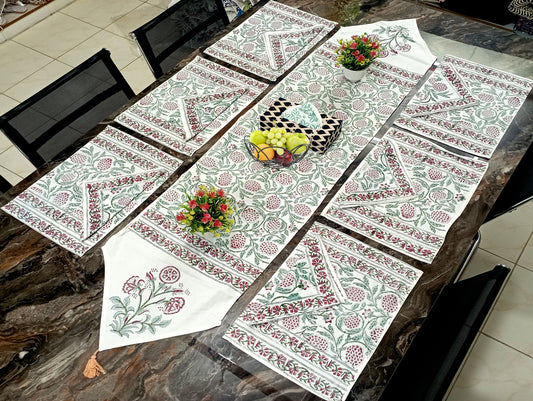 Big-Flower-Hand-Block-Printed-Table-Mat-Set