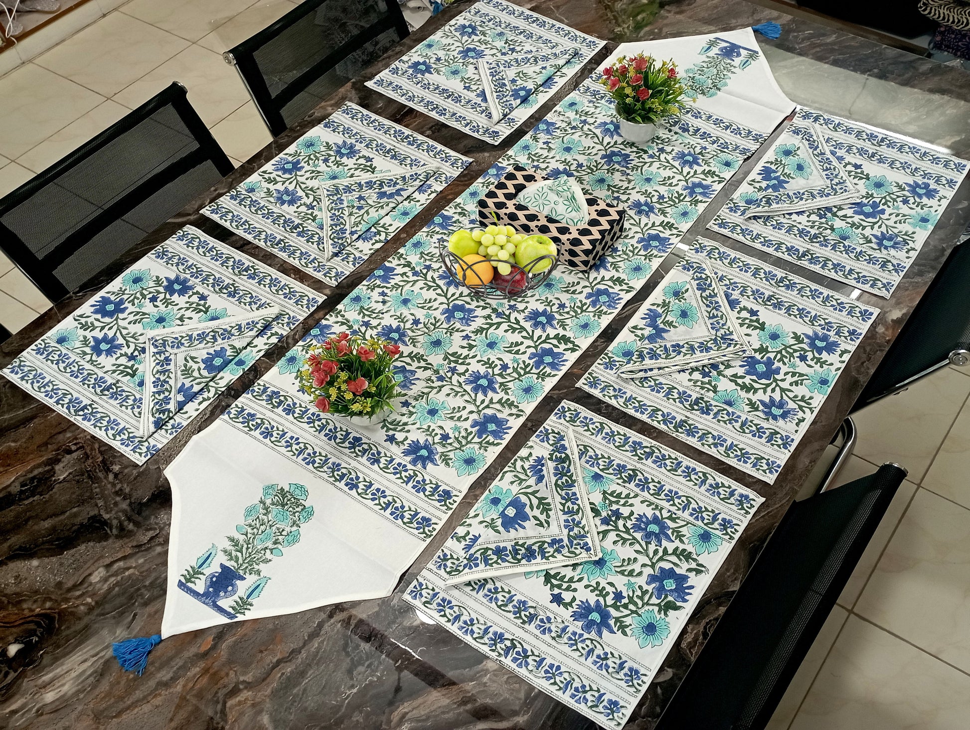 Blue-Guldasta-Hand-Block-Printed-Table-Mat-Set