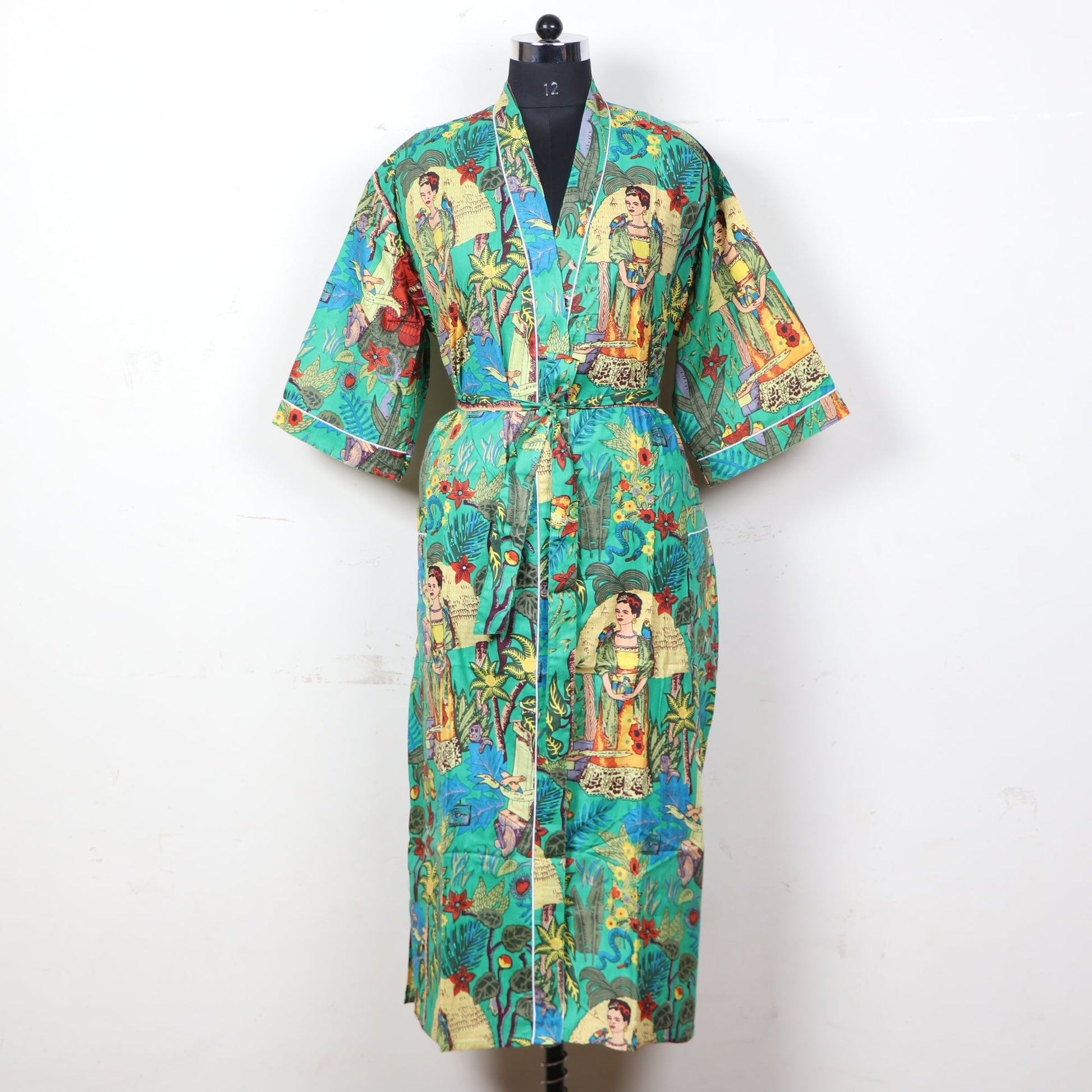 pink-floral-printed-cotton-bathrobe