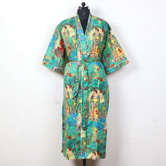 pink-floral-printed-cotton-bathrobe