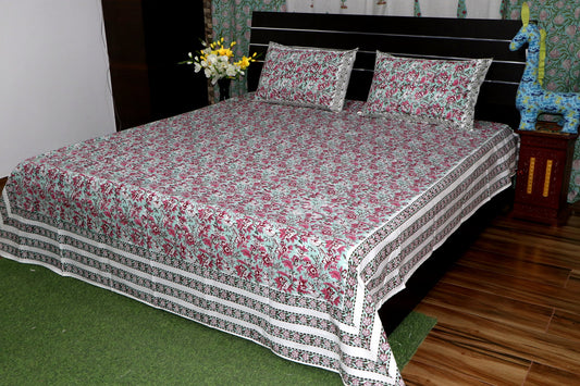 Gorgeous-Red-Floral-Print-Art-Deco-Bedsheet