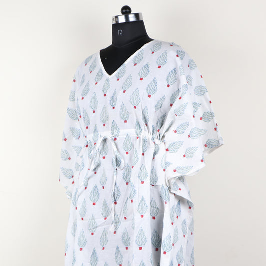 Indian Hand Block Printed Cotton Kaftans