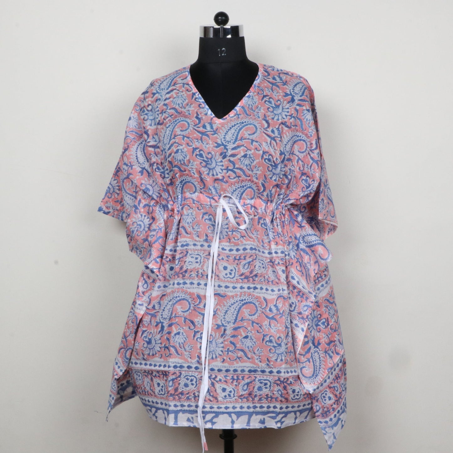 Purple-Paisley-Hand-Block-Printed-Kaftan