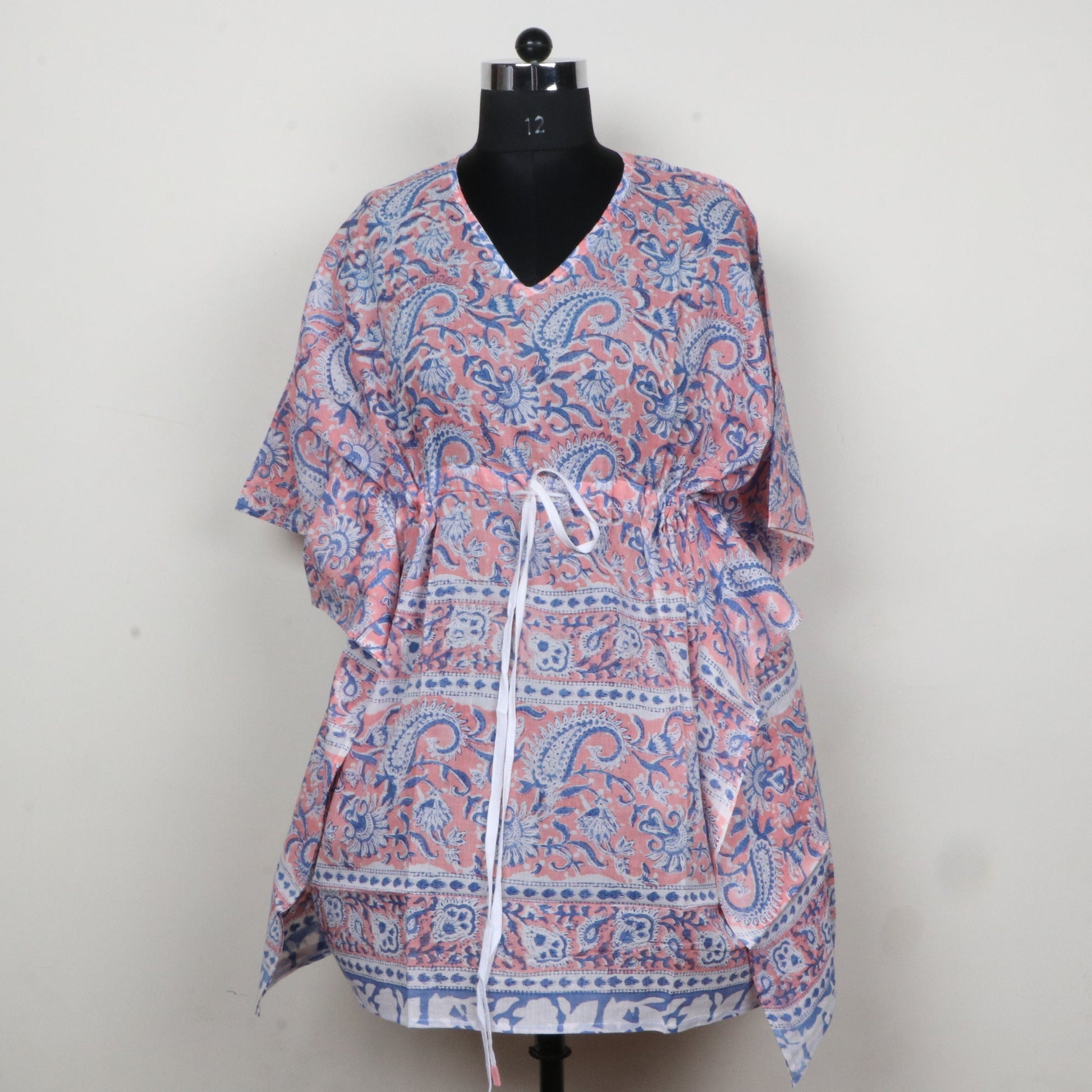 Purple-Paisley-Hand-Block-Printed-Kaftan