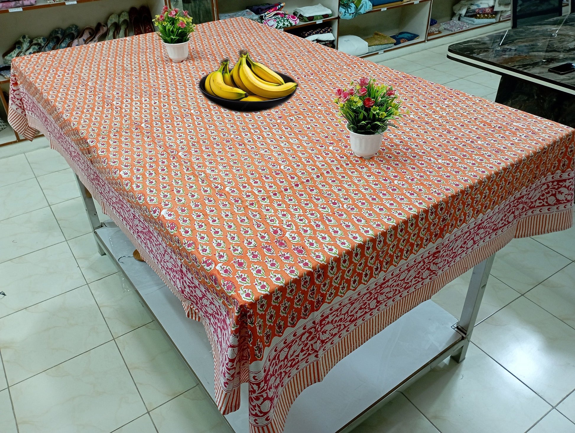 Red-Small-Buti-Hand-Block-Printed-Cotton-Dining-Table-Cover