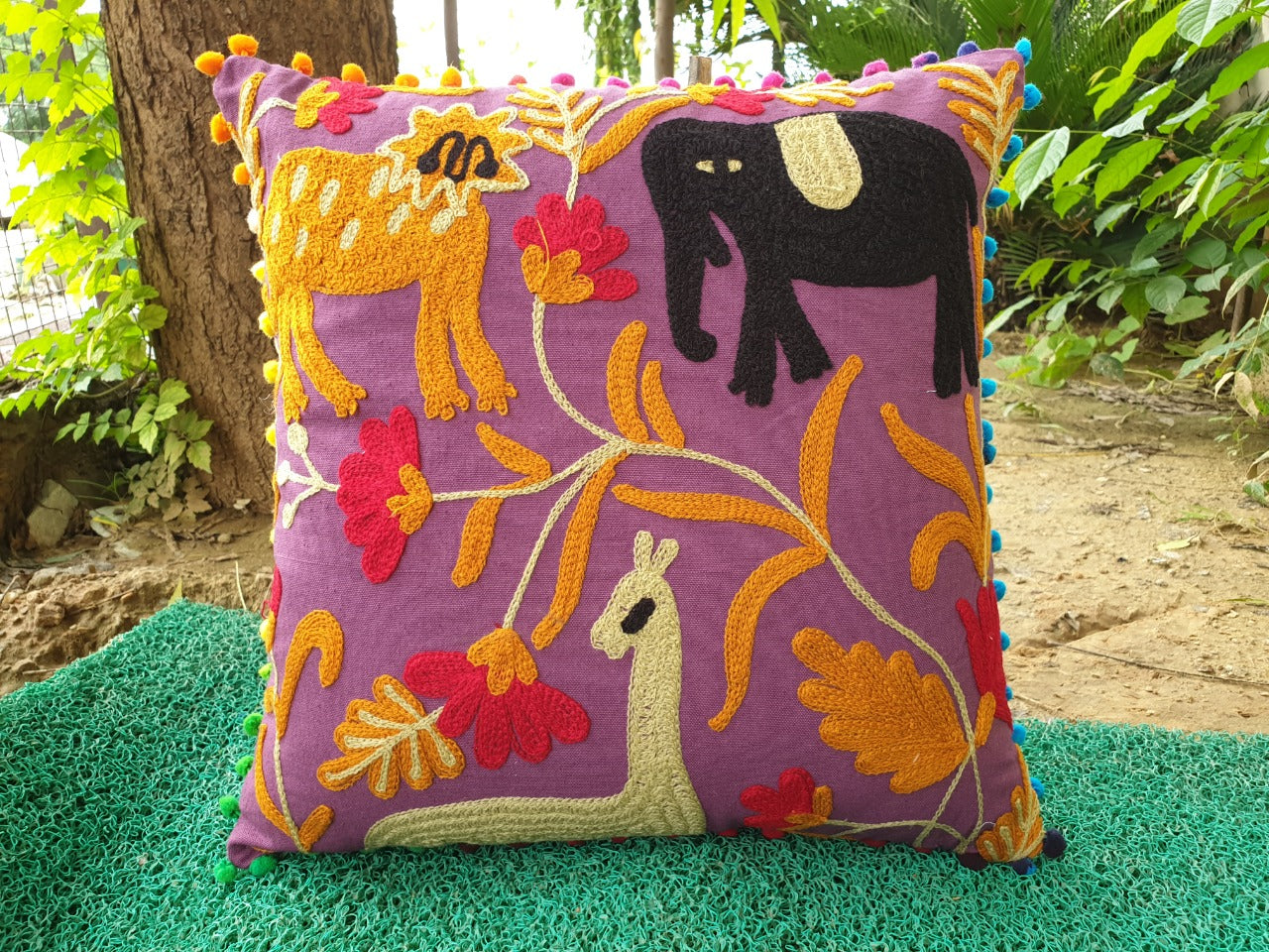Suzani-Embroidered-Jungle-Print-Suzani-Cushion-Cover