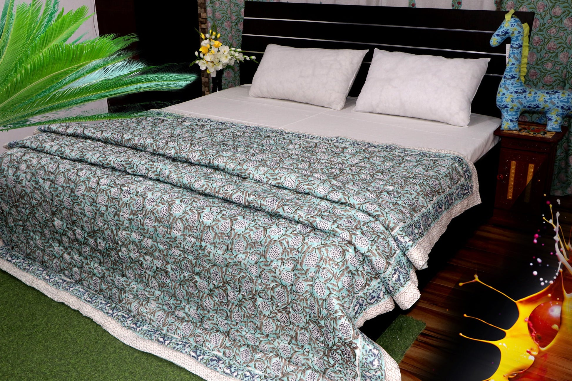 Skyblue-Anar-Hand-Block-Printed-Cotton-Fine-Quilt