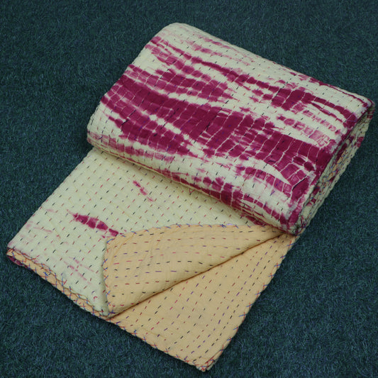 Tie-Dye-Abbar-Printed-Cotton-Handmade-Kantha-Quilt