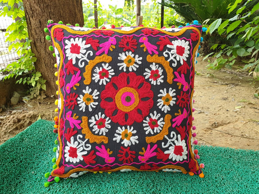 Uzbek-Suzani-Embroidered-Cushion-Cover