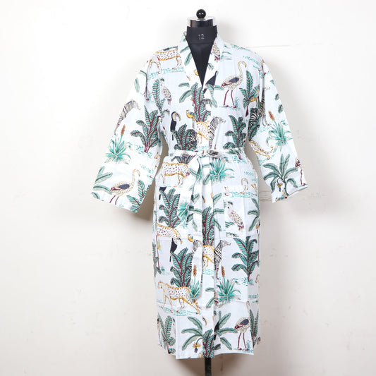 black-and-brown-printed-cotton-bathrobe