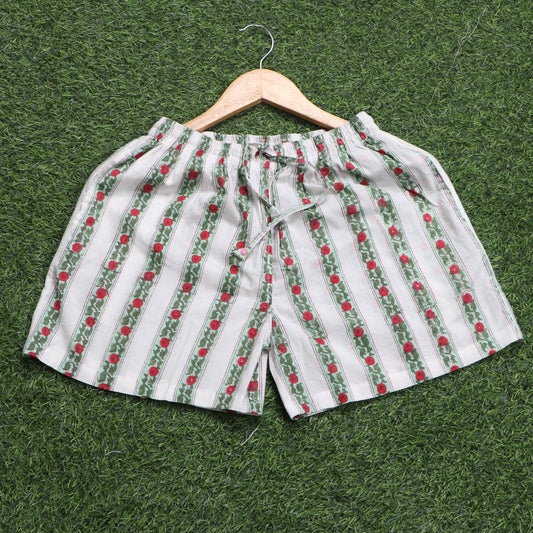 Blue-Border-Jaal-Printed-Cotton-Short
