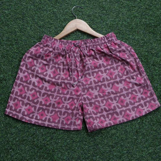 Dabu-Hand-Block-Printed-Cotton-Shorts