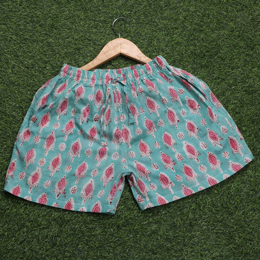 Pencil-Booti-Hand-Printed-Cotton-Shorts