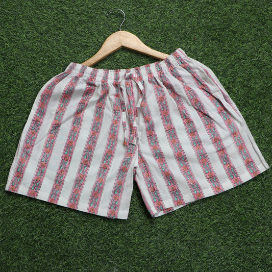 Pink-Border-Jaal-Printed-Cotton-Short