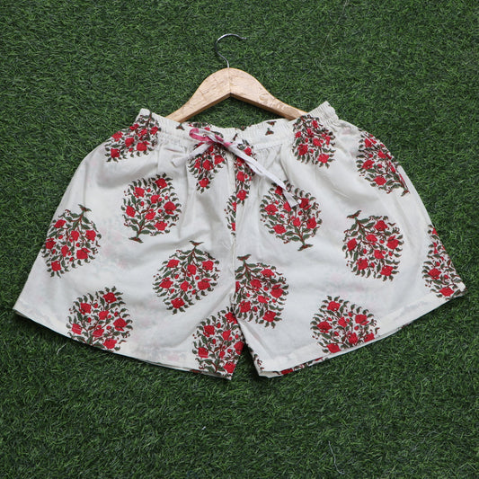 Red-Anar-Buta-Printed-Cotton-Shorts