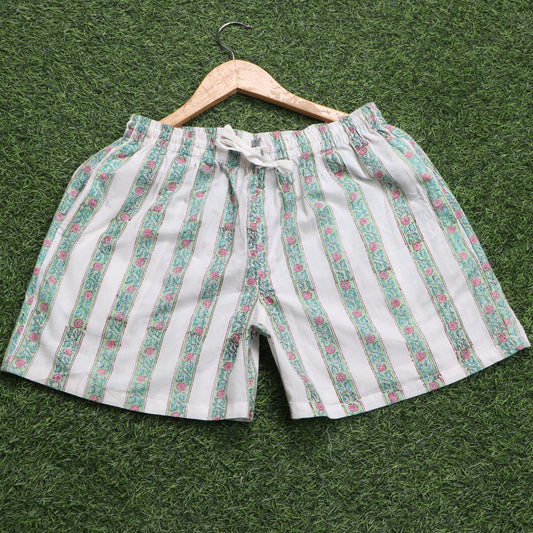 Skyblue-Border-Jaal-Printed-Cotton-Short