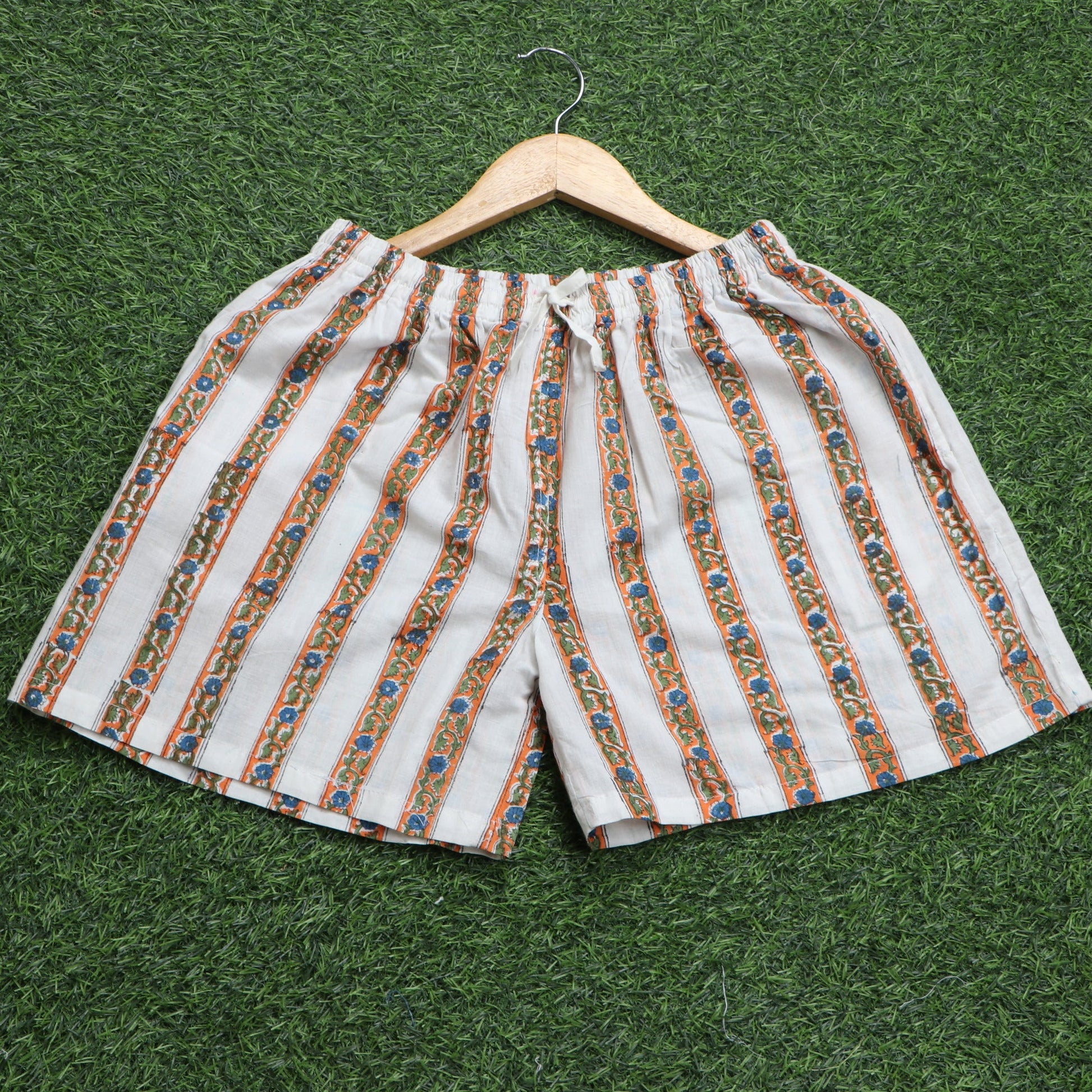 Yelllow-Border-Jaal-Printed-Cotton-Short