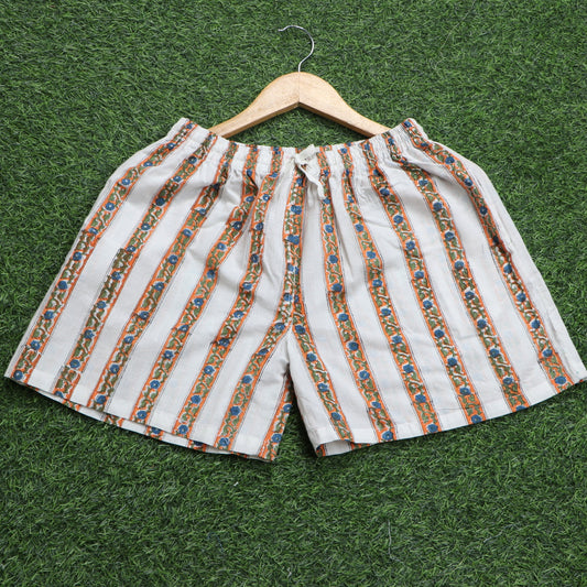 Yelllow-Border-Jaal-Printed-Cotton-Short